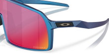 Oakley Sutro Sunglasses (Lens Colour: Prizm Road) Cyan Blue Matte - 1 Pair of Glasses with Hard Case